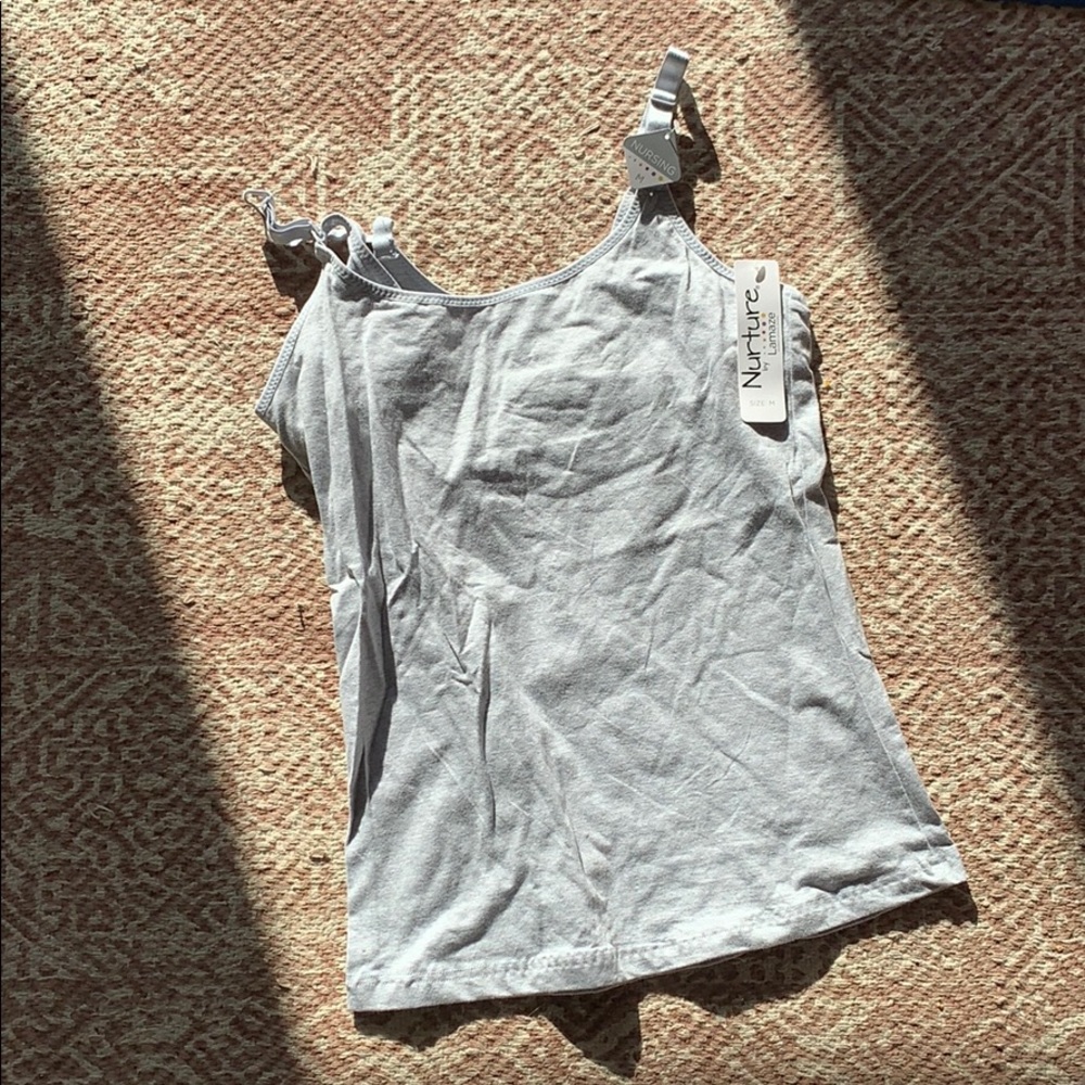 Gray nursing tank top